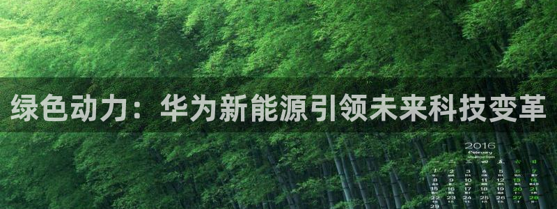 球盟会官网app下载：绿色动力：华为新能